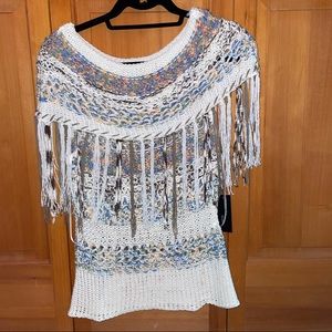 Rebecca Elliot Multi Color Fringe Sweater